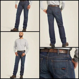 Ariat Work M3 Flame Resistant Loose Fit Straight Leg CAT Rated Jeans Size 48/32